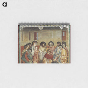 アートメモ帳-Christ Washing the Disciples' Feet - ジョット ディ ボンドーネ Memo.