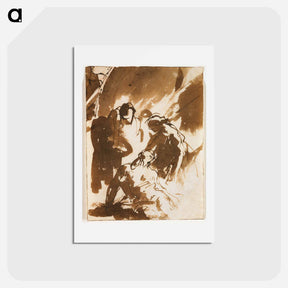 アートポストカード-Three Figures
 - ジョバンニ バティスタ ティエポロ Postcard.