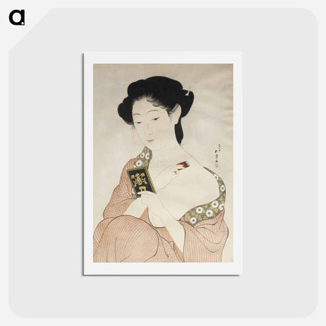 アートポストカード-Woman Applying Powder
 - 橋口 五葉 Postcard.