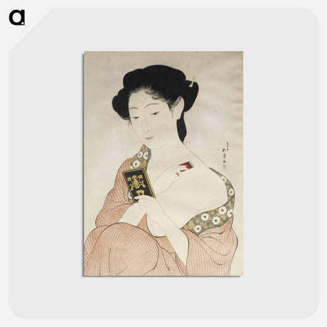 アートポストカード-Woman Applying Powder
 - 橋口 五葉 Postcard.