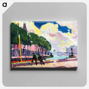 アートパネル-On the Banks of the Seine - ヘンリー ライマン サイエン Canvas.