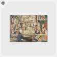 アートポストカード-Ensor at the Harmonium - ジェームズ アンソール Postcard.