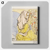 Charley Toorop with a headscarf in an armchair - Jan Toorop Canvas.