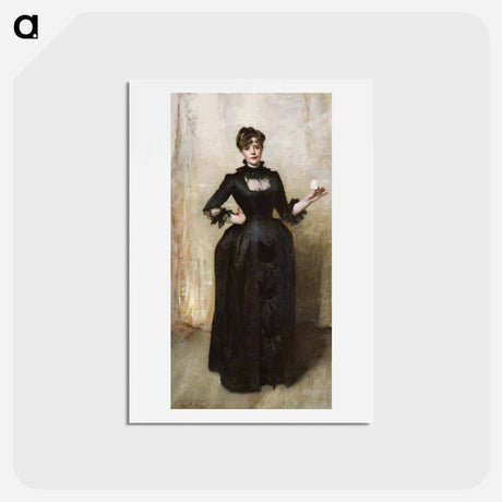 アートポストカード-Lady with the Rose - ジョン シンガー サージェント Postcard.