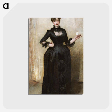 アートポストカード-Lady with the Rose - ジョン シンガー サージェント Postcard.
