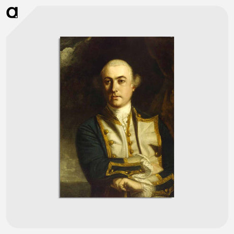 アートポストカード-Captain the Honourable John Byron - ジョシュア レノルズ Postcard.