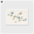 アートポストカード-Japanese butterfly - 神坂 雪佳 Postcard.