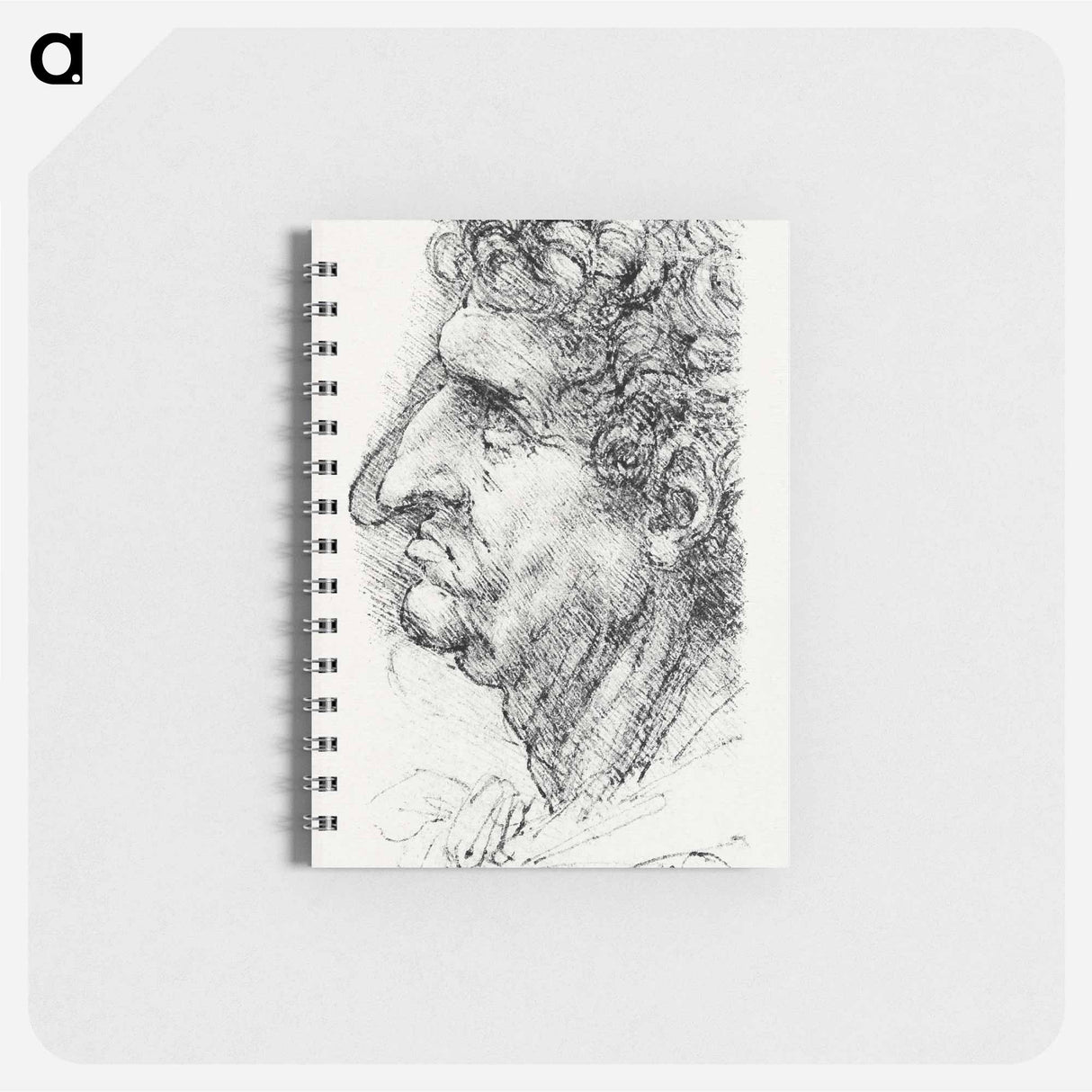 Head of a Man in Profile Facing to the Left - レオナルド ダ ヴィンチ Memo.