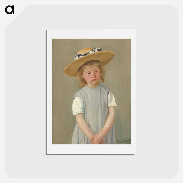 アートポストカード-Child in a Straw Hat - メアリー カサット Postcard.
