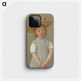 Child in a Straw Hat - メアリー カサット Phone Case.