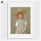 Child in a Straw Hat - メアリー カサット Poster.