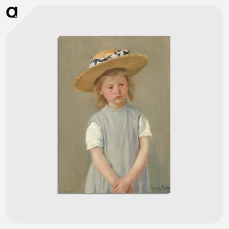 アートポストカード-Child in a Straw Hat - メアリー カサット Postcard.