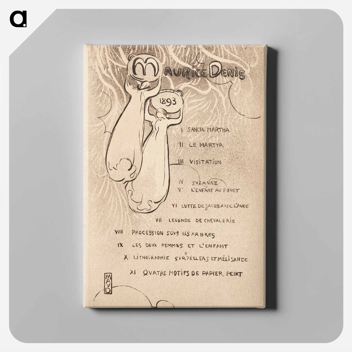 アートパネル-Affiche van de solo-expositie - モーリス ドニ Canvas.