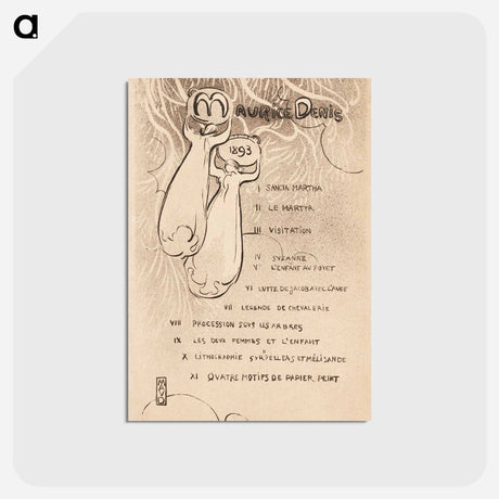 アートポストカード-Affiche van de solo-expositie - モーリス ドニ Postcard.