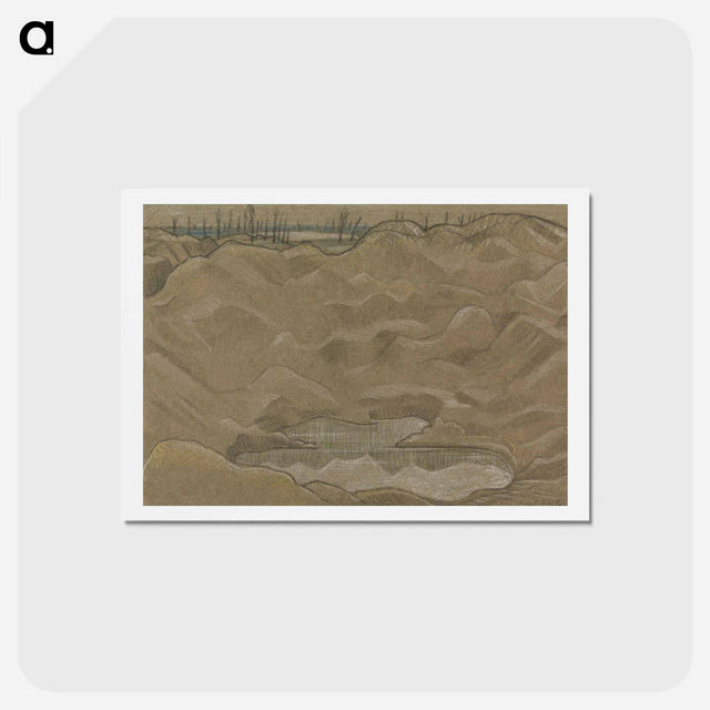 アートポストカード-A Shell Crater - ポール ナッシュ Postcard.