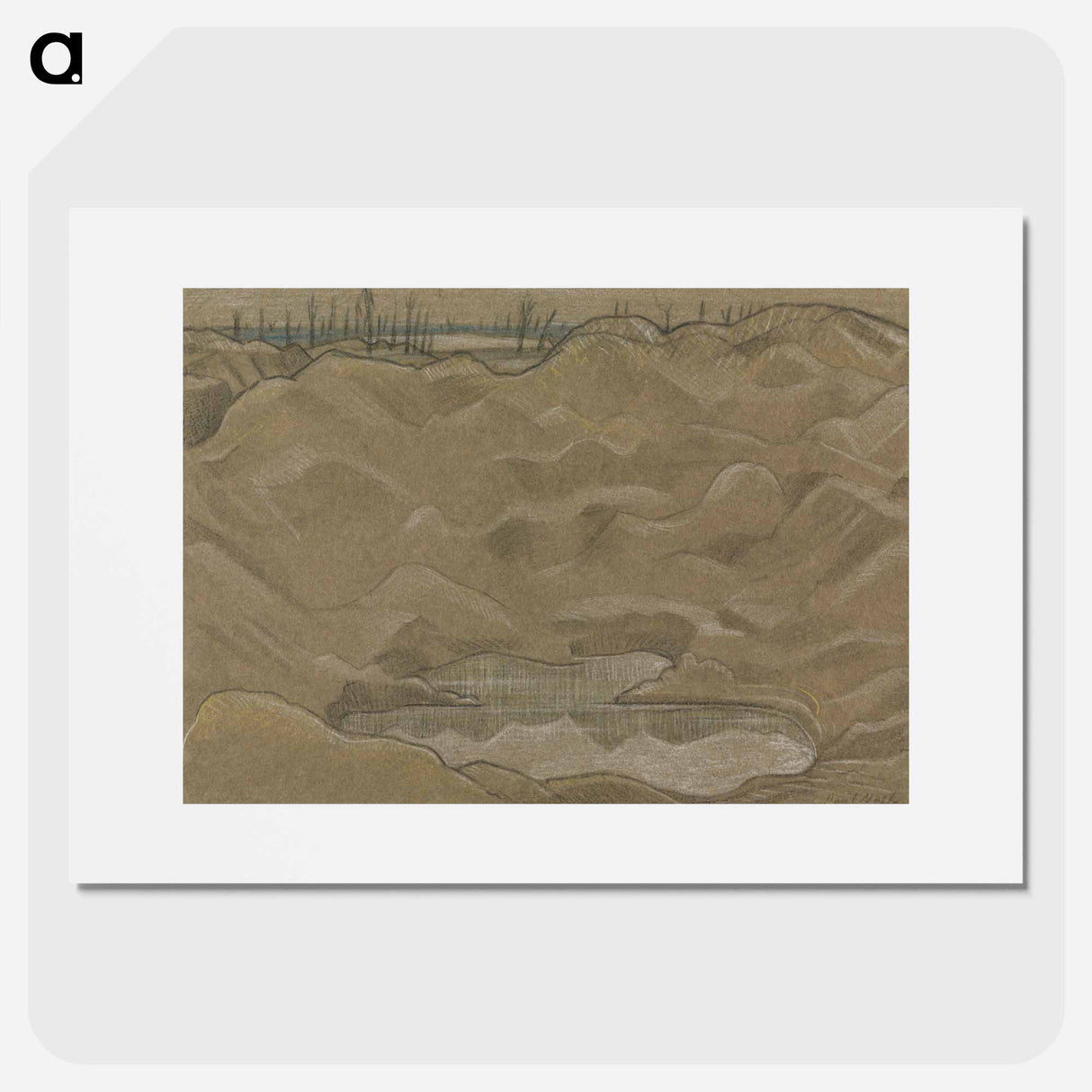 A Shell Crater - Paul Nash Poster.