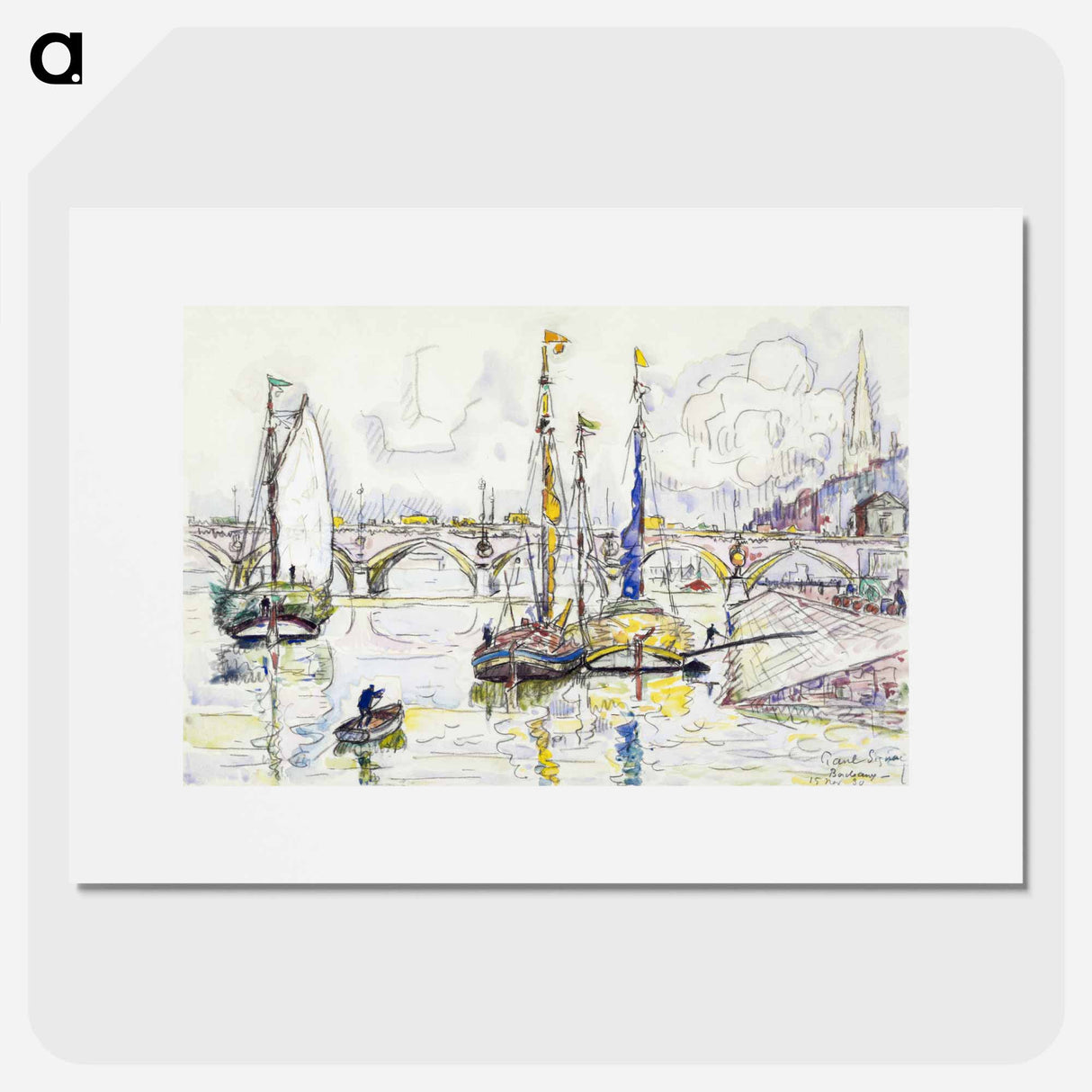 The port of Bordeaux - Paul Signac Poster.