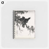 アートメモ帳-Eastern Rook and Cypress on New Moon
 - 鳥類図鑑 Memo.