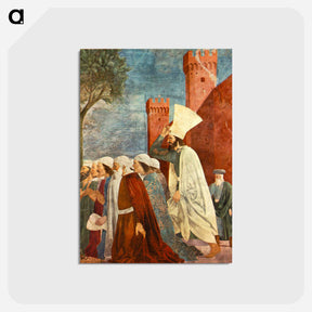 アートポストカード-Heraclius Restores the Cross to Jerusalem - ピエロ デラ フランチェスカ Postcard.
