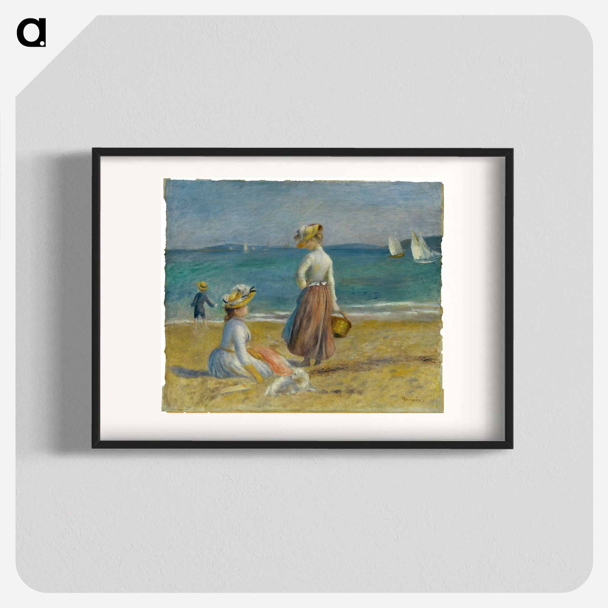 アートポスター-Figures on the Beach - ピエール オーギュスト ルノワール Poster.