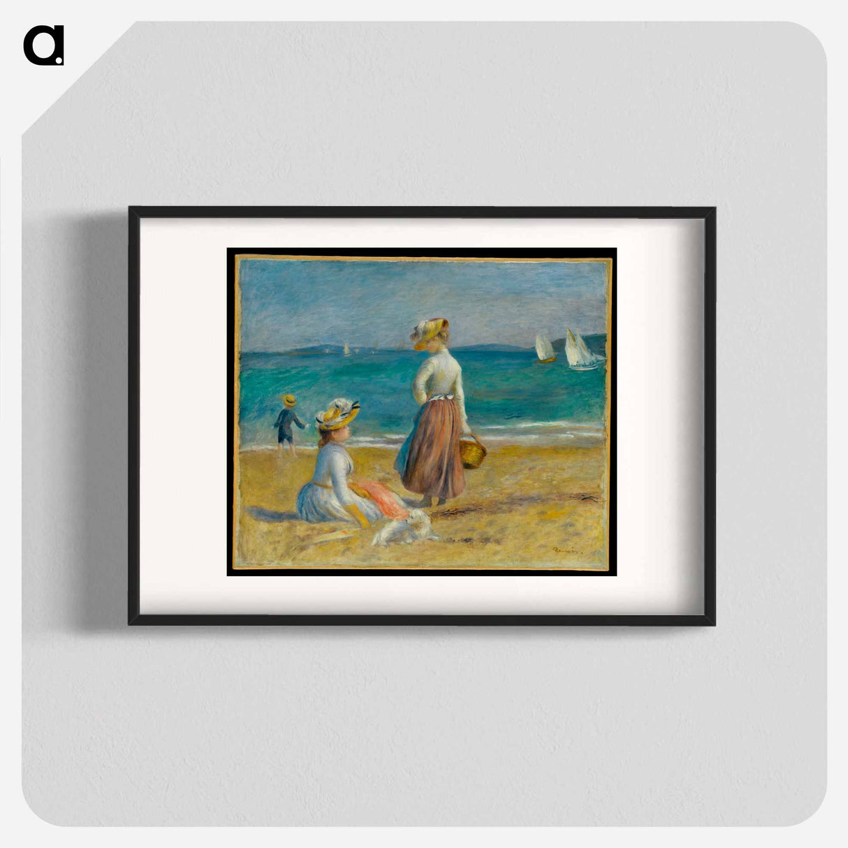 Figures on the Beach - Pierre-Auguste Renoir Poster.