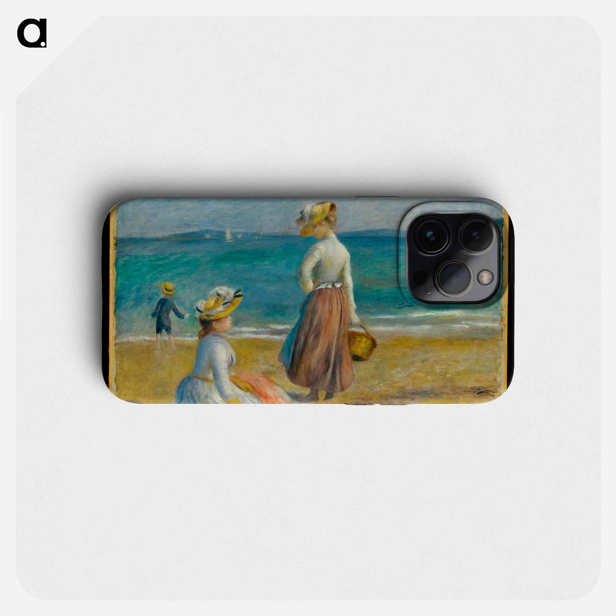 Figures on the Beach - Pierre Auguste Renoir Phone Case.