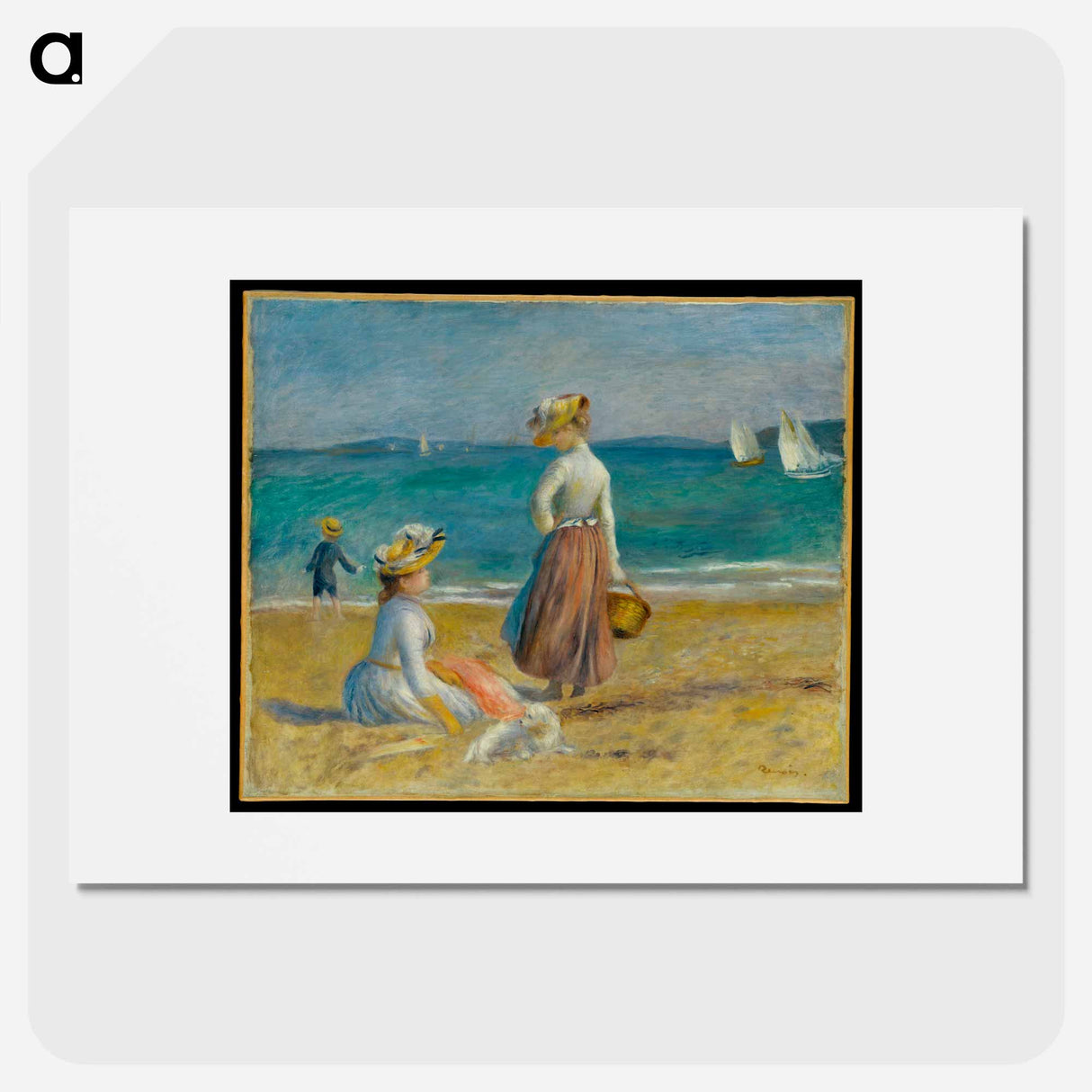 Figures on the Beach - Pierre-Auguste Renoir Poster.