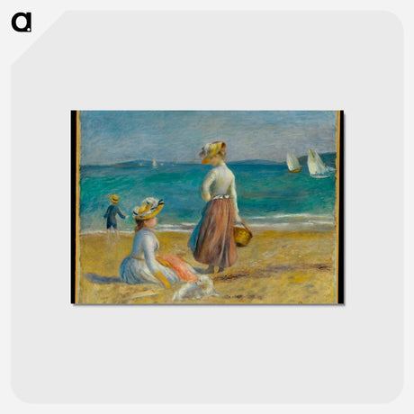 アートポストカード-Figures on the Beach - ピエール オーギュスト ルノワール Postcard.