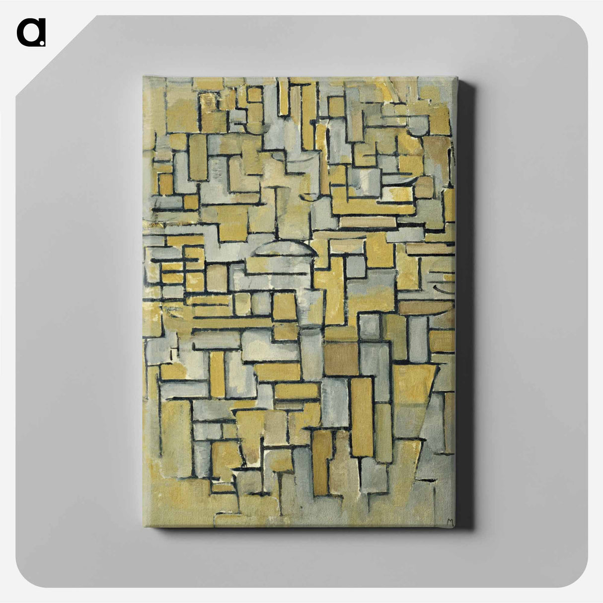 Composition in Brown and Gray - Piet Mondrian Canvas.