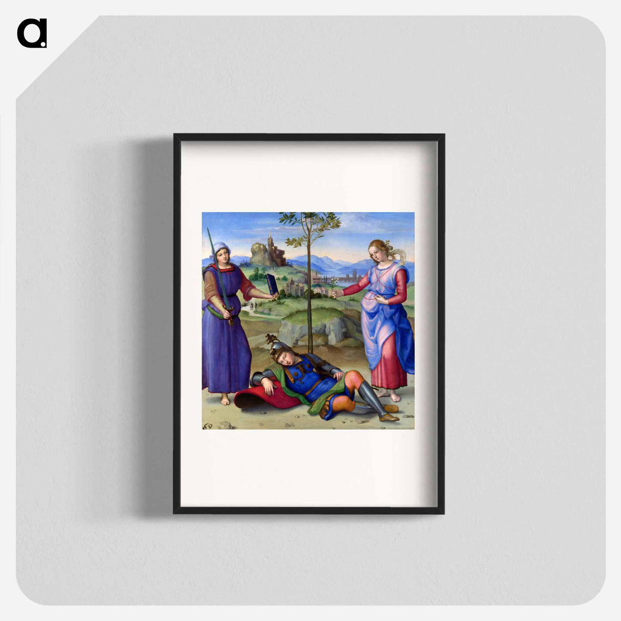 An Allegory (Vision of a Knight) - ラファエロ サンティ Poster.