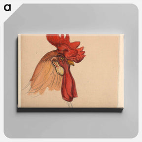 アートパネル-Head of a Rooster - サミュエル コールマン Canvas.