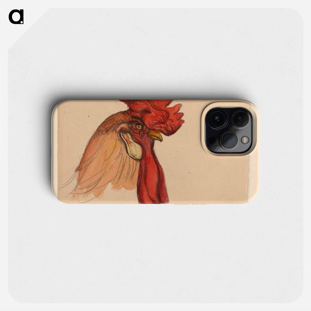 Head of a Rooster - Samuel Coleman Phone Case.