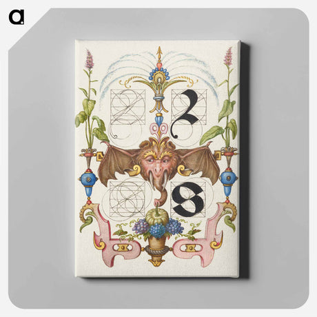 アートパネル-Guide for Constructing the Letters r and s from Mira Calligraphiae Monumenta
 - 書道のお手本 Canvas.