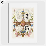 アートポスター-Guide for Constructing the Letters r and s from Mira Calligraphiae Monumenta
 - 書道のお手本 Poster.