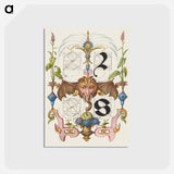 アートポストカード-Guide for Constructing the Letters r and s from Mira Calligraphiae Monumenta
 - 書道のお手本 Postcard.