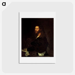 アートポストカード-Portrait of a Musician - ティツィアーノ ヴェチェッリオ Postcard.