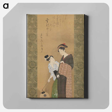 Woman and Attendant
 - 歌川 豊国 Canvas.