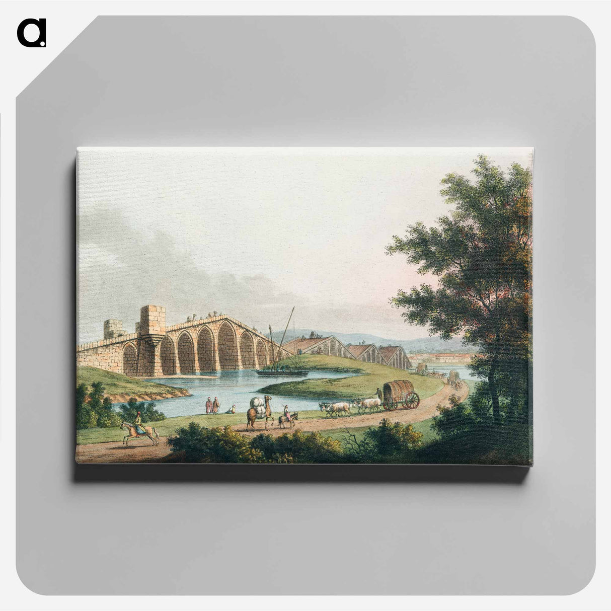Ponte grande - View of the Ottoman Empire. Canvas.