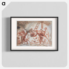 アートポスター-Three studies of gesticulating Neapolitan fishermen - ヴィルヘルム マーストランド Poster.