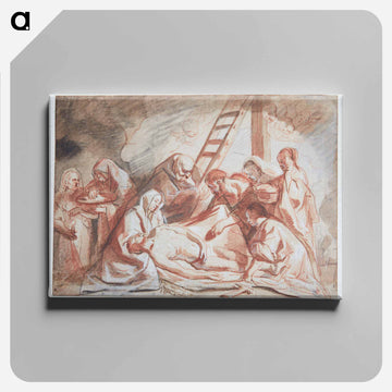 Three studies of gesticulating Neapolitan fishermen - Wilhelm Marstrand Canvas.