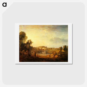 アートポストカード-Pope's Villa, at Twickenham - ウィリアム ターナー Postcard.