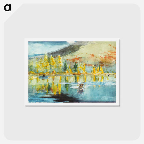 アートポストカード-An October Day - ウィンスロー ホーマー Postcard.