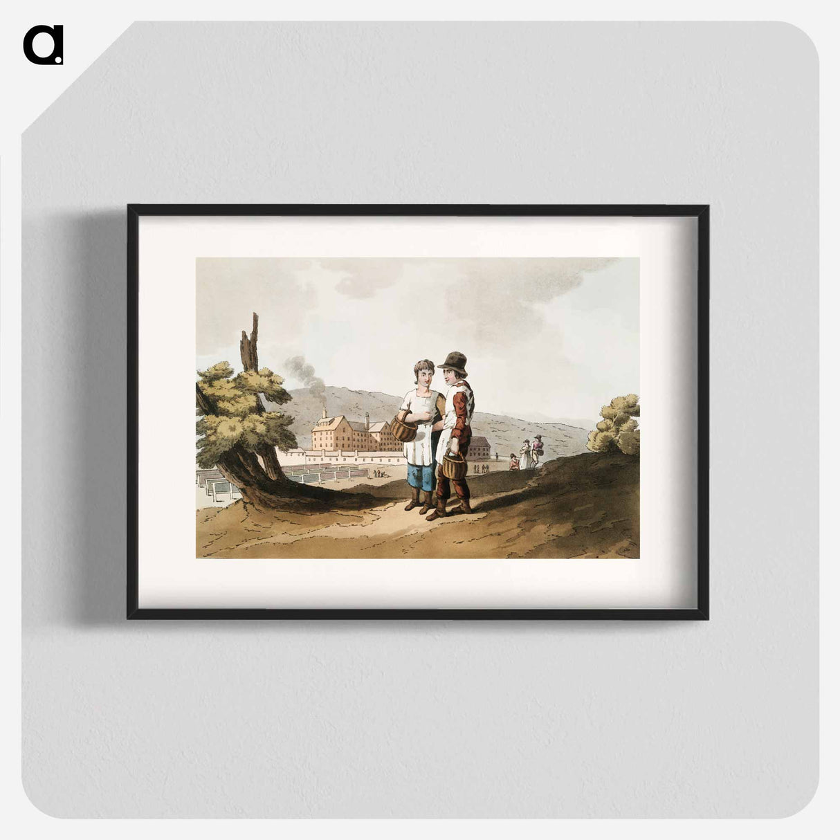 Illustration of factory children - 19世紀のヨークシャー Poster.