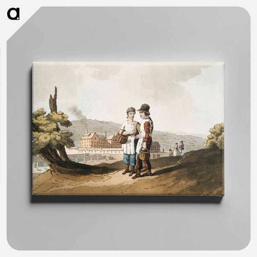 Illustration of factory children - 19世紀のヨークシャー Canvas.