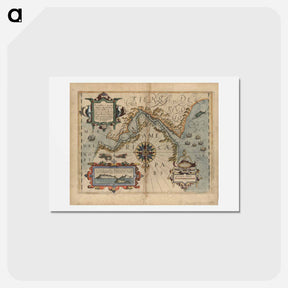 アートポストカード-Exquisita & magno aliquot mensium periculo lustrata et iam retecta Freti Magellanici facies - アンティーク地図 Postcard.