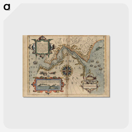 アートポストカード-Exquisita & magno aliquot mensium periculo lustrata et iam retecta Freti Magellanici facies - アンティーク地図 Postcard.