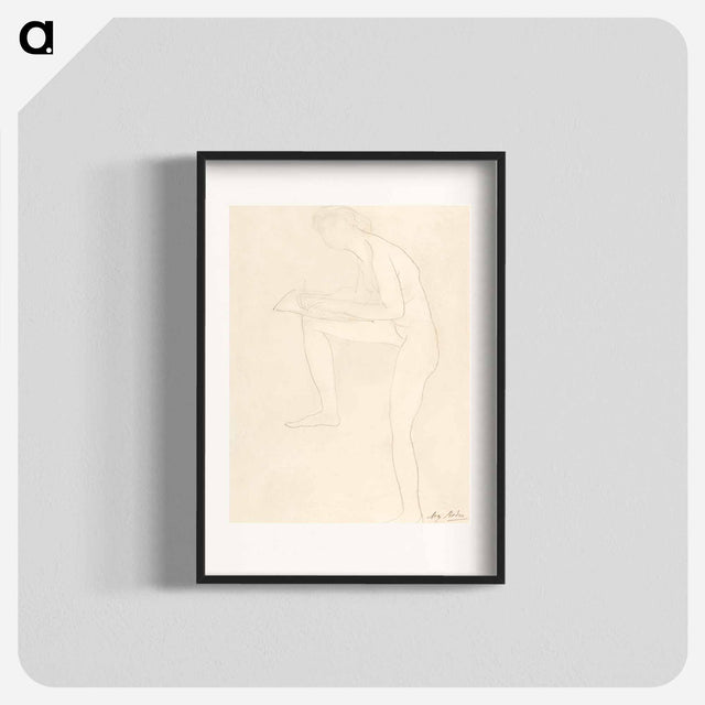 アートポスター-Sketch for Figure on Whistler Monument - オーギュスト ロダン Poster.