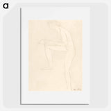 アートポスター-Sketch for Figure on Whistler Monument - オーギュスト ロダン Poster.