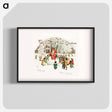 アートポスター-Santa Claus with Children Illustration
 - 大英図書館 Poster.