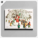 アートパネル-Santa Claus with Children Illustration
 - 大英図書館 Canvas.
